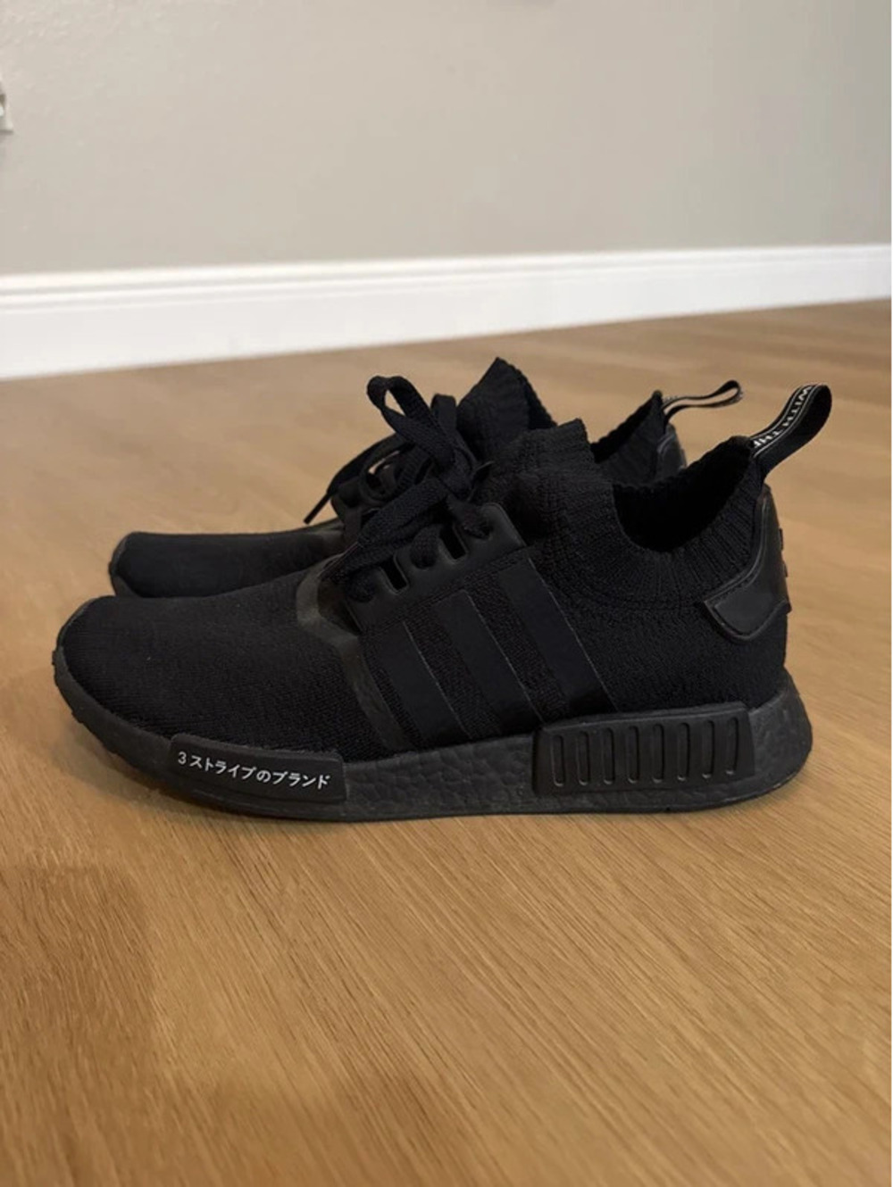 Adidas NMD R1 Primeknit Japan Triple Black Men’s 10.5 Sneakers